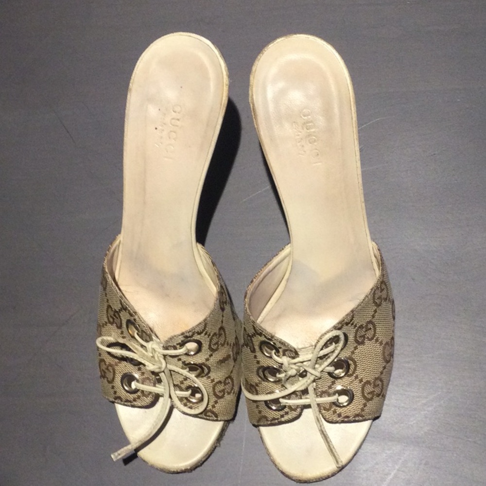 Gucci logo wedge Sandal